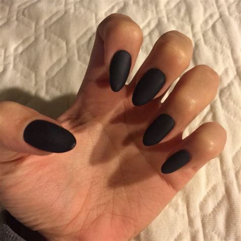 almond nails black matte|almond nails black design.